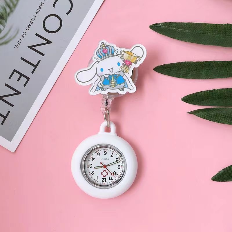 Medicinski sat za sestru s visićim dizajnom, kvarcni mehanizam, cifernik 40 mm, debljina 10 mm, plastično kućište i plastična narukvica