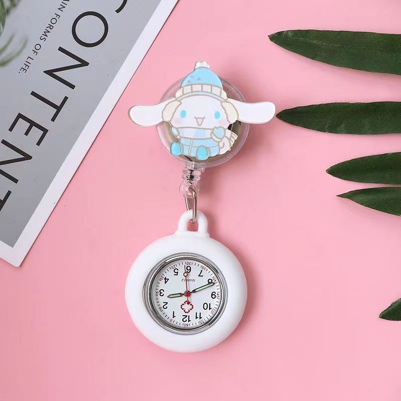 Medicinski sat za sestru s visićim dizajnom, kvarcni mehanizam, cifernik 40 mm, debljina 10 mm, plastično kućište i plastična narukvica
