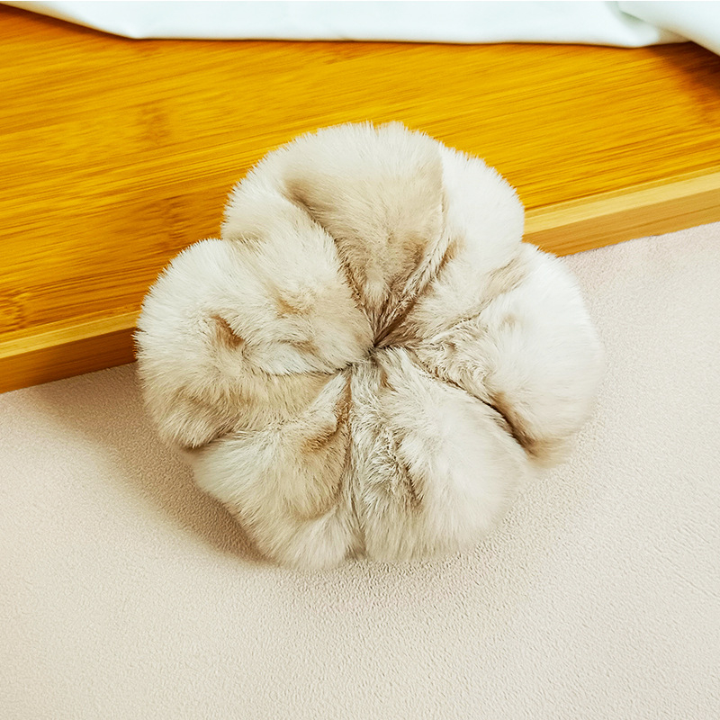 Guma za kosu od pliša s imitacijom minka, korejski stil, visoka elastičnost, ručna izrada, za žene, jesen-zima 2024