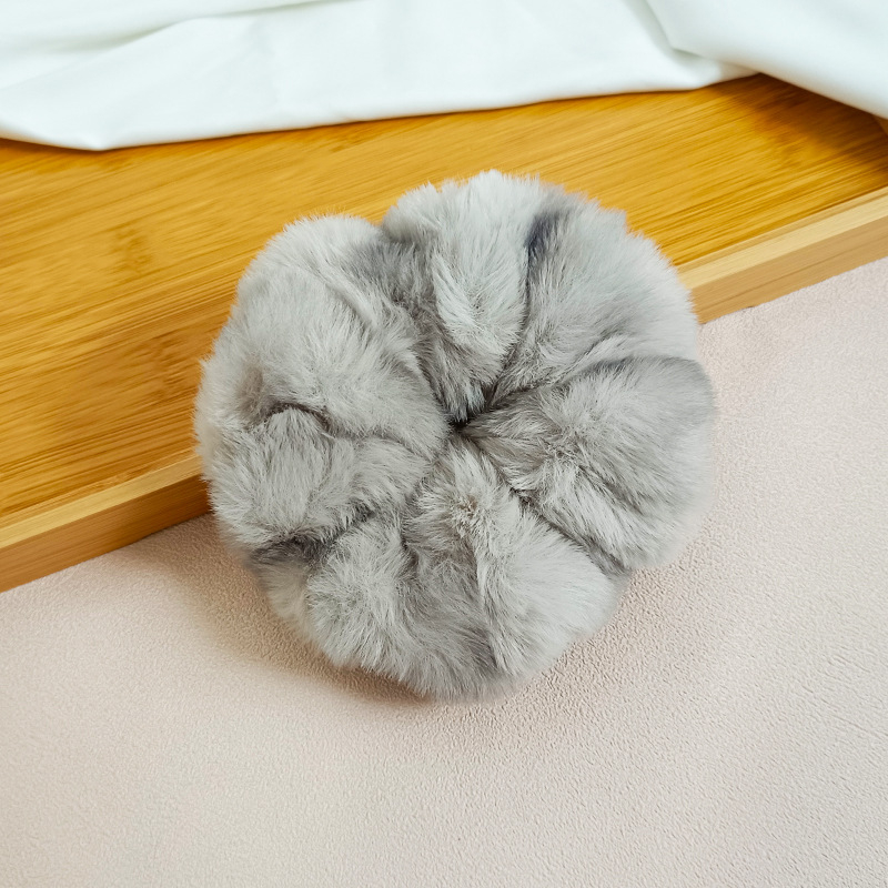 Guma za kosu od pliša s imitacijom minka, korejski stil, visoka elastičnost, ručna izrada, za žene, jesen-zima 2024