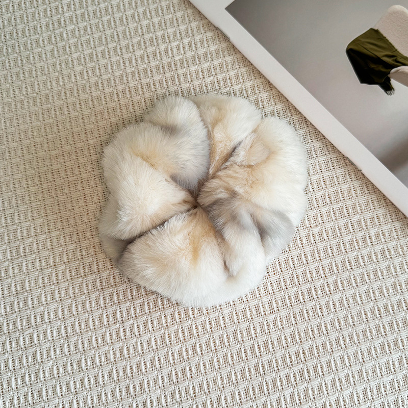 Guma za kosu od pliša s imitacijom minka, korejski stil, visoka elastičnost, ručna izrada, za žene, jesen-zima 2024