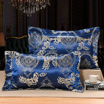 Fețe de pernă satin jacquard brodată, modal 60%, vopsire reactive, stil lux ușor