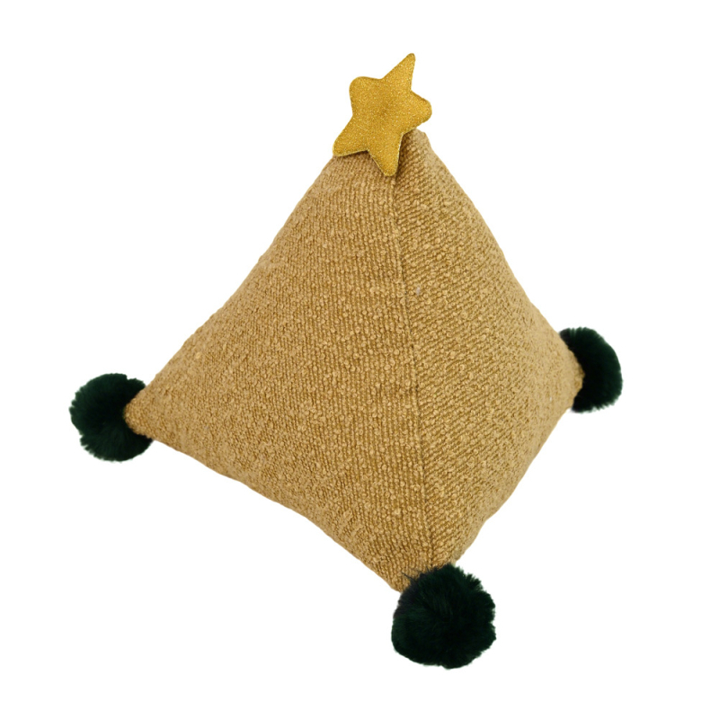 Nordic stílusú párnahuzat, hímzett, karácsonyi motívum, poliészter anyag, nappaliba