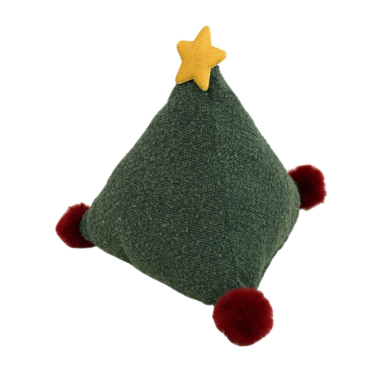 Nordic stílusú párnahuzat, hímzett, karácsonyi motívum, poliészter anyag, nappaliba