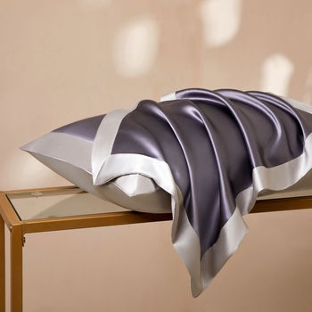 Feță de pernă din mătase 100%, țesătură simplă, vopsire reactivă, stil modern minimalist