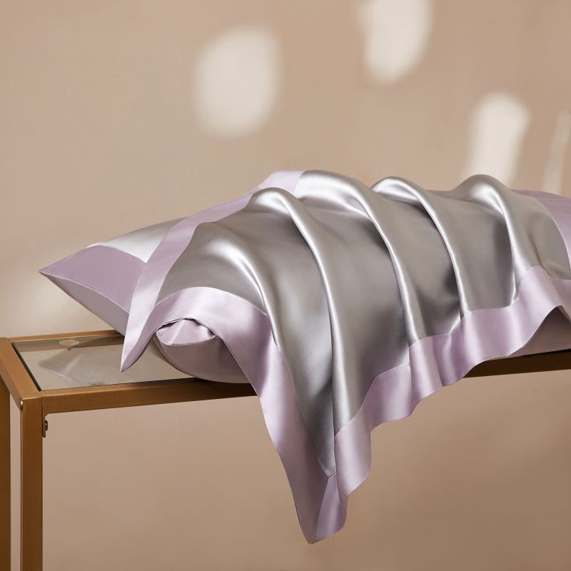 Feță de pernă din mătase 100%, țesătură simplă, vopsire reactivă, stil modern minimalist