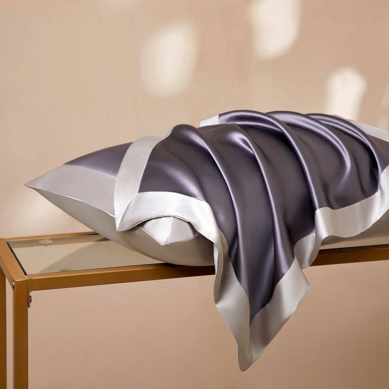 Feță de pernă din mătase 100%, țesătură simplă, vopsire reactivă, stil modern minimalist