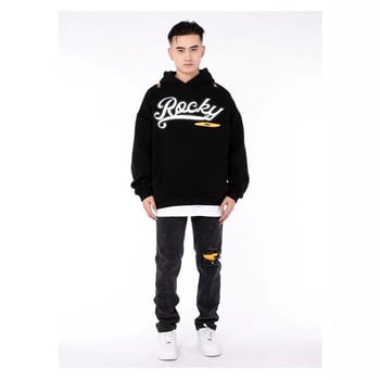 Eiropas un amerikāņu retro stila saplēstas džinsa bikses ar krāsas šļakatām, ielas stils, tievējošas, karsta vasara, vēsas un brīvas, modernas melnas bikses.