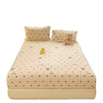 Zimski debeli mliječni velur prekrivač za krevet, srčani uzorak, 100% pamuk, 1.5-2.0 kg, nordijski stil