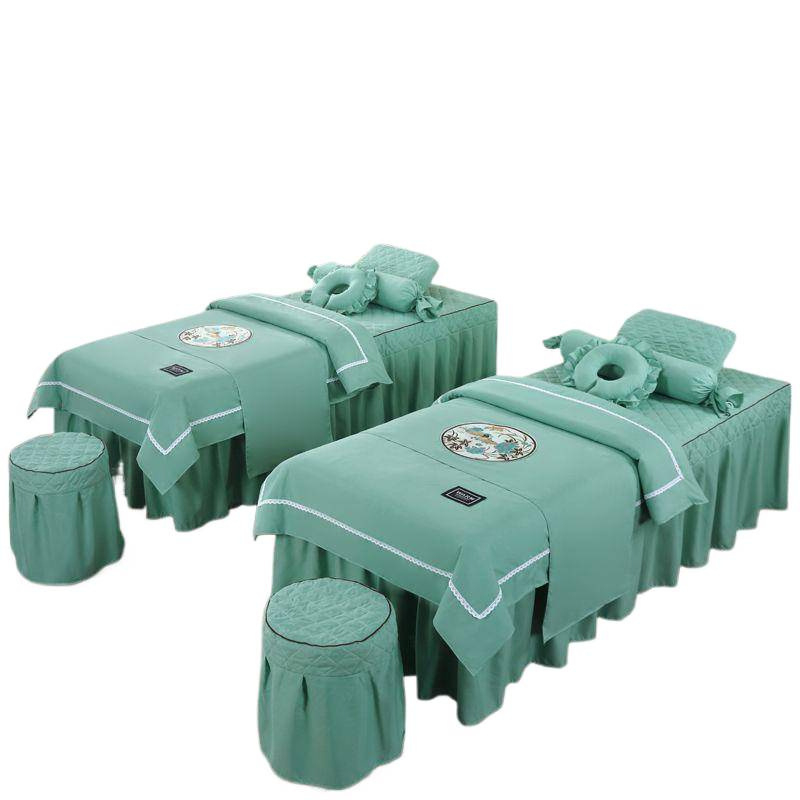 Prekrivač za krevet, četverodijelni set, poliester, brušena tkanina, reaktivno bojanje, prugasti uzorak, skandinavski stil