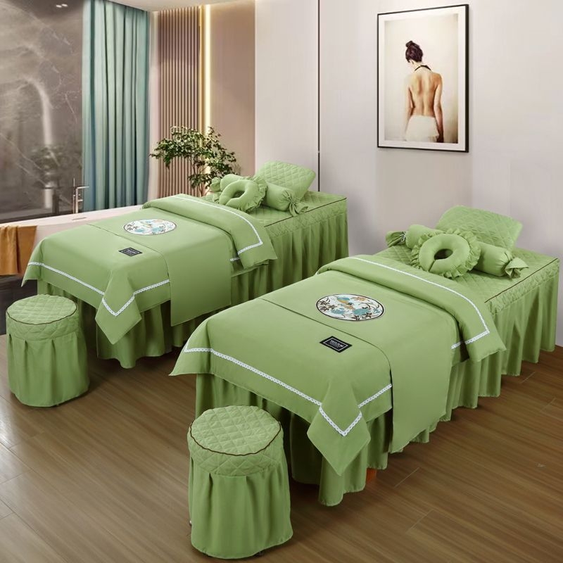 Prekrivač za krevet, četverodijelni set, poliester, brušena tkanina, reaktivno bojanje, prugasti uzorak, skandinavski stil