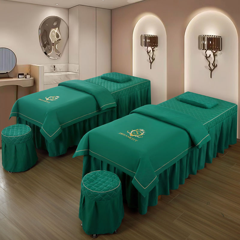 Prekrivač za krevet, četverodijelni set, poliester, brušena tkanina, reaktivno bojanje, prugasti uzorak, skandinavski stil