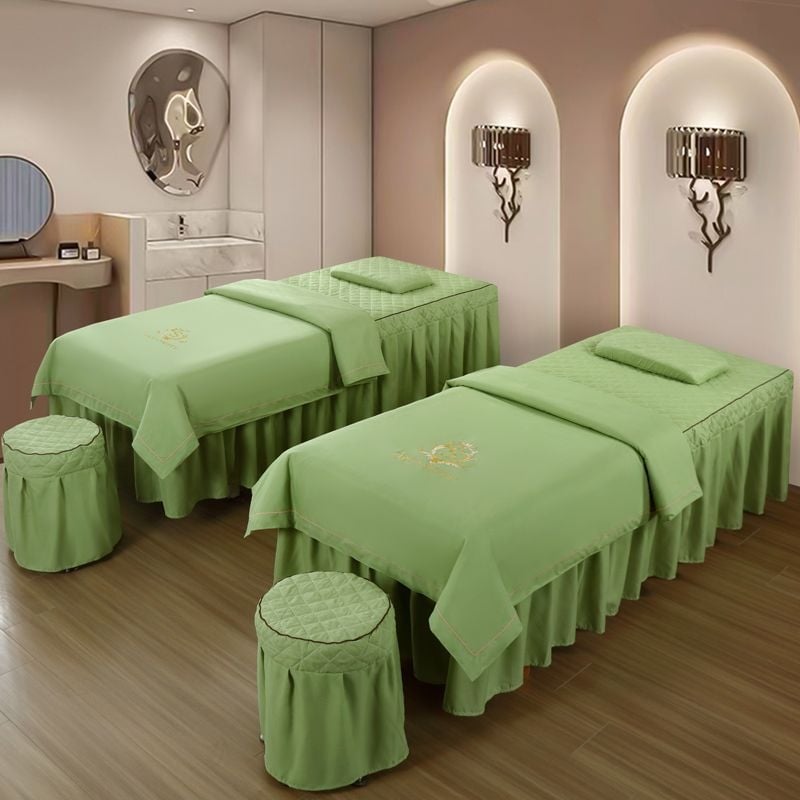 Prekrivač za krevet, četverodijelni set, poliester, brušena tkanina, reaktivno bojanje, prugasti uzorak, skandinavski stil