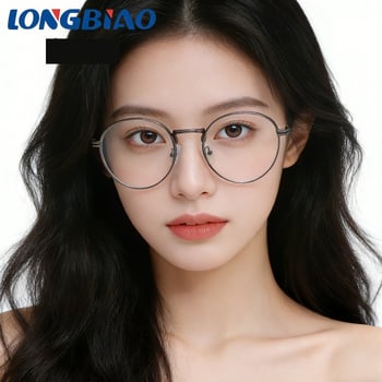 Овални ретро метални очила за четене с антисиня светлина, подходящи за хора на средна и по-възрастни хора, карат мъжете и жените да изглеждат по-млади, дори без грим, с чист и невинен вид.