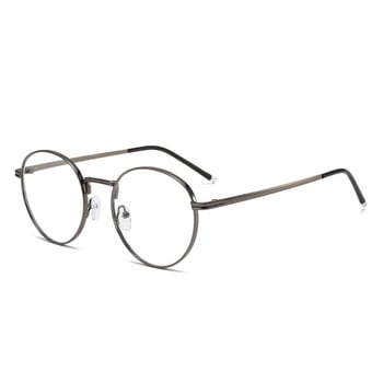 Овални ретро метални очила за четене с антисиня светлина, подходящи за хора на средна и по-възрастни хора, карат мъжете и жените да изглеждат по-млади, дори без грим, с чист и невинен вид.