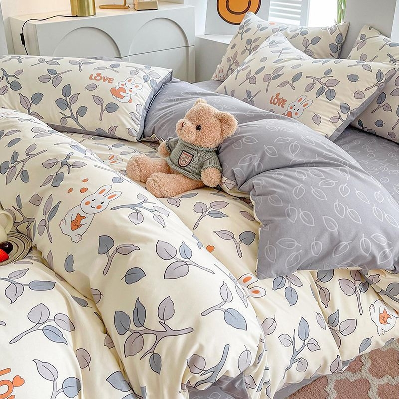 Antklodės užvalkalas - augalų ir gėlių raštas; tie-dye atspaudas; 100% kitos medžiagos; audinio svoris 500–800 g