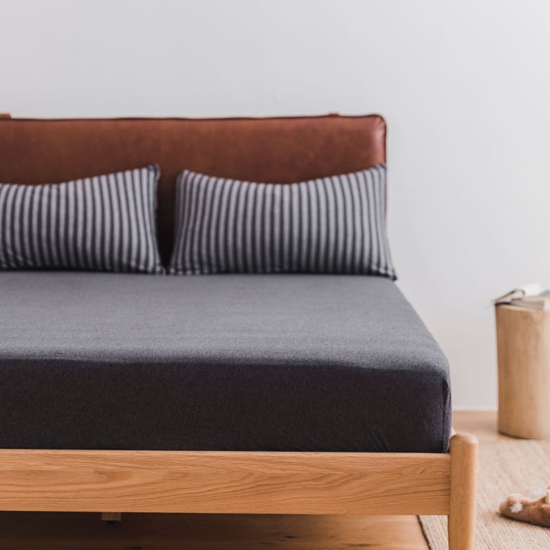 T01 Japanski stil – set plahti i gumiranog platna od 100% pamuka, džersej pamuk, jednobojna, veličina 180×200–220 cm