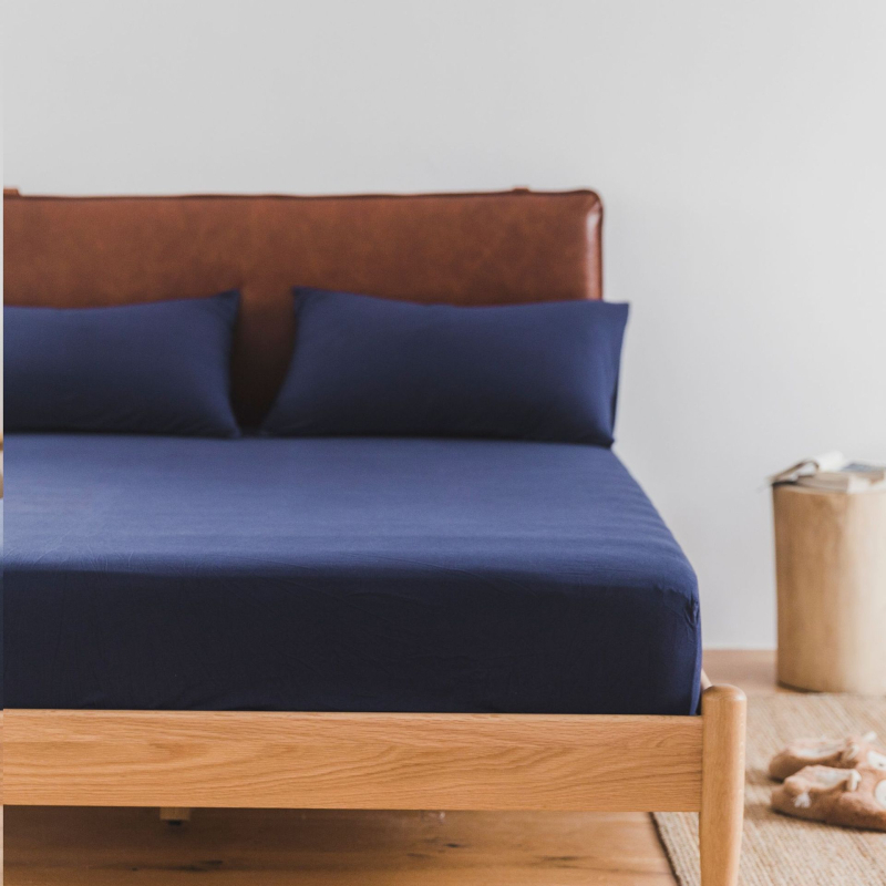 T01 Japanski stil – set plahti i gumiranog platna od 100% pamuka, džersej pamuk, jednobojna, veličina 180×200–220 cm