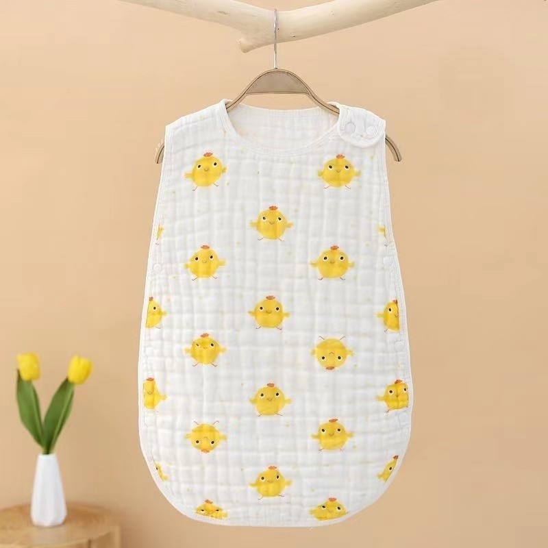 Baba géz alvózsák rövid ujj nélküli – 100% pamut, könnyű nyári kivitel, kick-proof kivitel, súly legfeljebb 0,5 kg, testreszabható