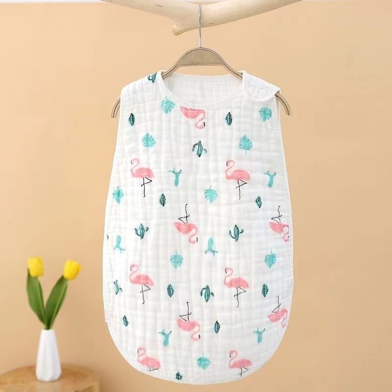 Baba géz alvózsák rövid ujj nélküli – 100% pamut, könnyű nyári kivitel, kick-proof kivitel, súly legfeljebb 0,5 kg, testreszabható