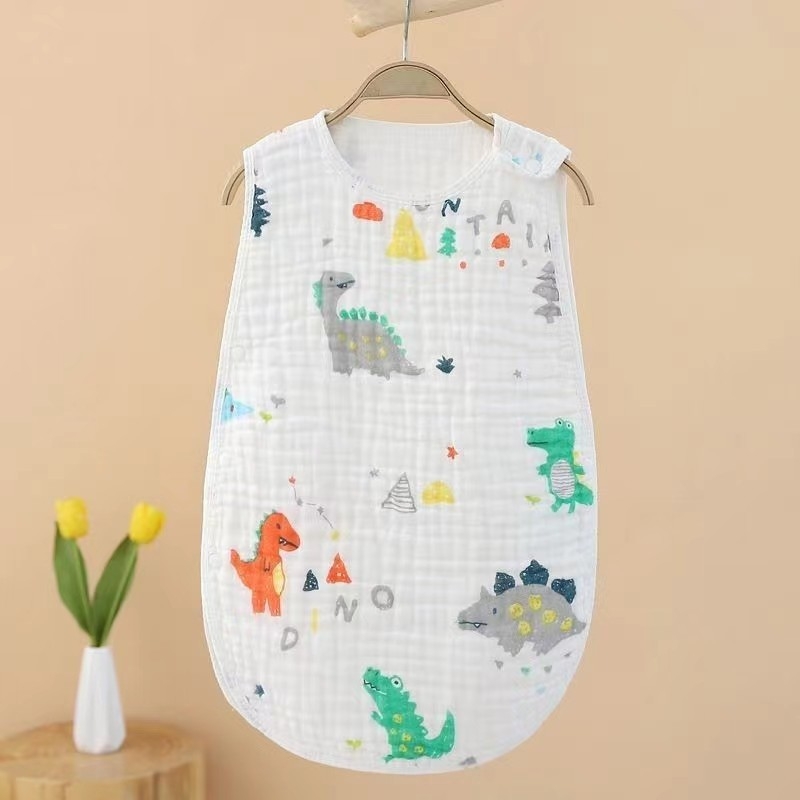 Baba géz alvózsák rövid ujj nélküli – 100% pamut, könnyű nyári kivitel, kick-proof kivitel, súly legfeljebb 0,5 kg, testreszabható