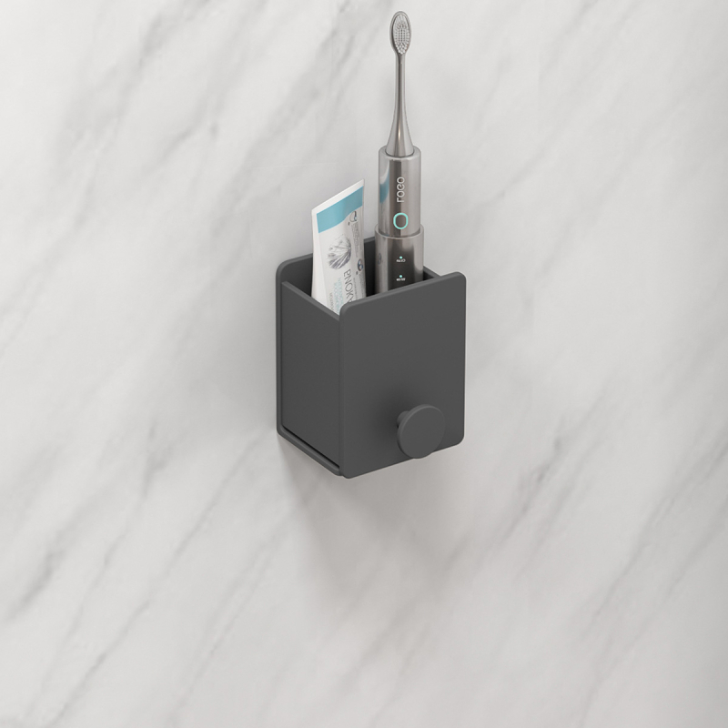 Sieninis laikiklis šepetėliams, dantų pastai ir makiažo šepetėliams – metalinė konstrukcija su aliuminio lydiniu ir akriliu; Modelis: Acrylic makeup stand A; Konfigūracija: vieno arba dviejų vamzdelių; Pritaikymas: Taip; Spausdintas logotipas: Taip