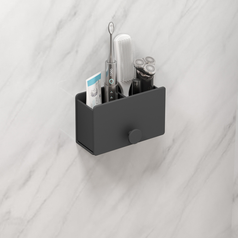 Sieninis laikiklis šepetėliams, dantų pastai ir makiažo šepetėliams – metalinė konstrukcija su aliuminio lydiniu ir akriliu; Modelis: Acrylic makeup stand A; Konfigūracija: vieno arba dviejų vamzdelių; Pritaikymas: Taip; Spausdintas logotipas: Taip