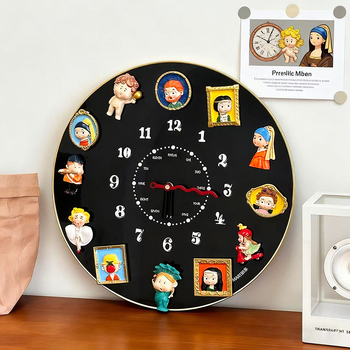 Asztali óra mechanikus működéssel, mutató kijelző, működtetés száraz elemről, műanyag ház és számlap