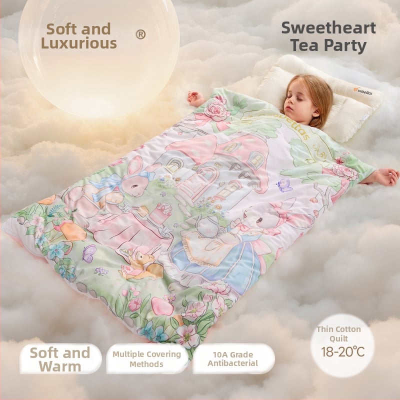 Betides gyerekeknek szóló alvózsák anti-kick takaróval, vastag és meleg, külső anyag 100% poliészter, bélés 100% pamut, töltet 79% poliészter 21% viszkóz, stílus: rajzfilm.