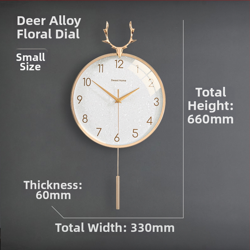 Zidni sat u nordijskom stilu s laganim luksuzom — okruglo metalno kućište, kvarcni mehanizam s tiho hodom (sweep), napajanje baterijom, jednostrana projekcija, mogućnost tiska logotipa