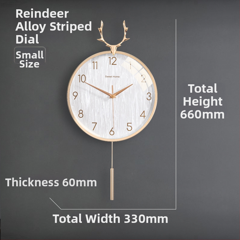 Zidni sat u nordijskom stilu s laganim luksuzom — okruglo metalno kućište, kvarcni mehanizam s tiho hodom (sweep), napajanje baterijom, jednostrana projekcija, mogućnost tiska logotipa