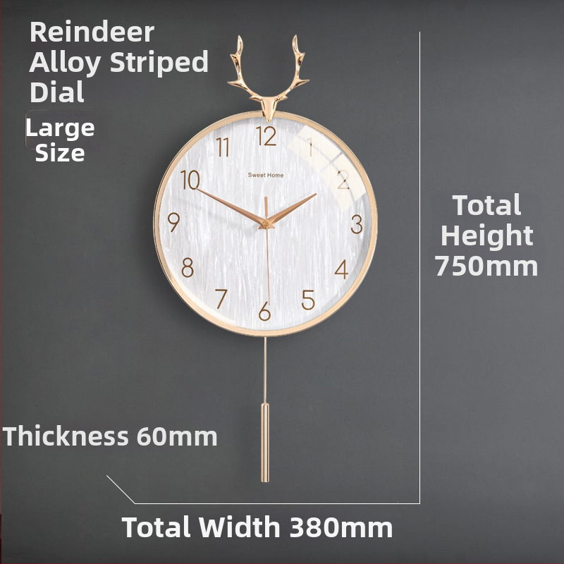 Zidni sat u nordijskom stilu s laganim luksuzom — okruglo metalno kućište, kvarcni mehanizam s tiho hodom (sweep), napajanje baterijom, jednostrana projekcija, mogućnost tiska logotipa