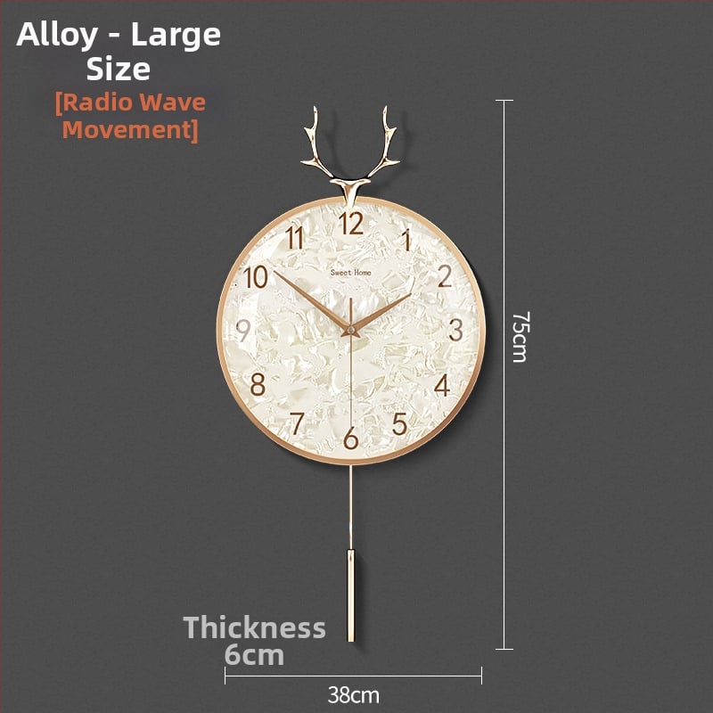Zidni sat u nordijskom stilu s laganim luksuzom — okruglo metalno kućište, kvarcni mehanizam s tiho hodom (sweep), napajanje baterijom, jednostrana projekcija, mogućnost tiska logotipa