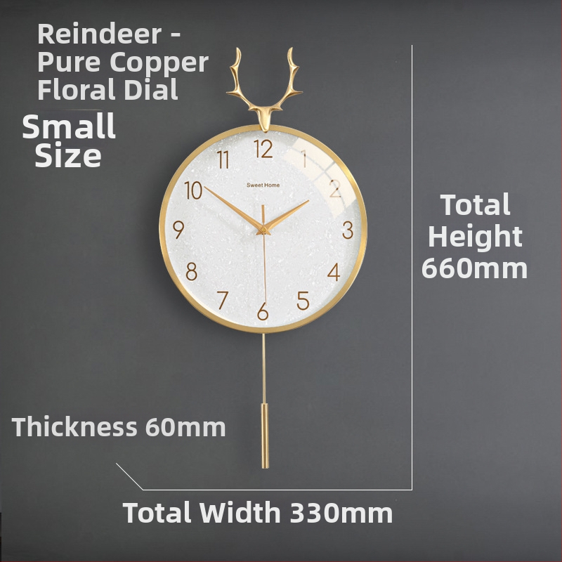 Zidni sat u nordijskom stilu s laganim luksuzom — okruglo metalno kućište, kvarcni mehanizam s tiho hodom (sweep), napajanje baterijom, jednostrana projekcija, mogućnost tiska logotipa