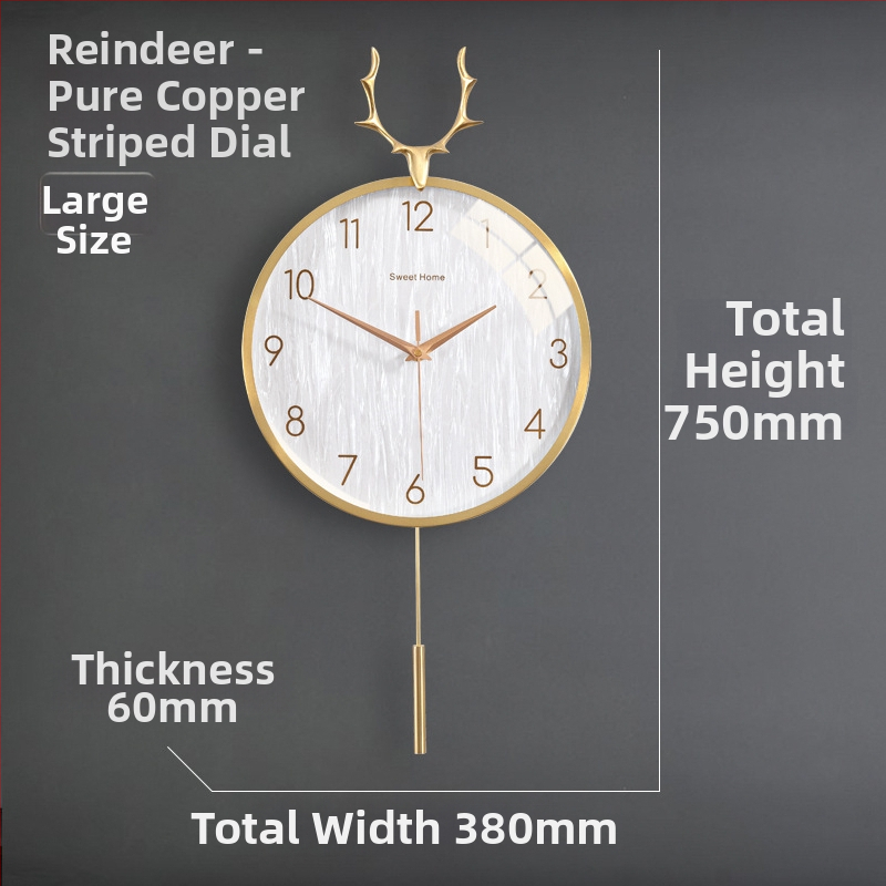 Zidni sat u nordijskom stilu s laganim luksuzom — okruglo metalno kućište, kvarcni mehanizam s tiho hodom (sweep), napajanje baterijom, jednostrana projekcija, mogućnost tiska logotipa