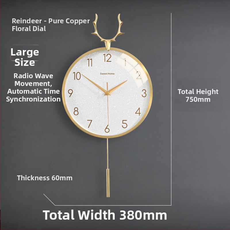 Zidni sat u nordijskom stilu s laganim luksuzom — okruglo metalno kućište, kvarcni mehanizam s tiho hodom (sweep), napajanje baterijom, jednostrana projekcija, mogućnost tiska logotipa