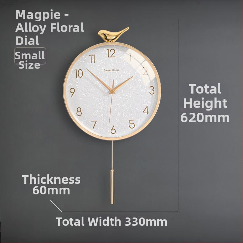 Zidni sat u nordijskom stilu s laganim luksuzom — okruglo metalno kućište, kvarcni mehanizam s tiho hodom (sweep), napajanje baterijom, jednostrana projekcija, mogućnost tiska logotipa