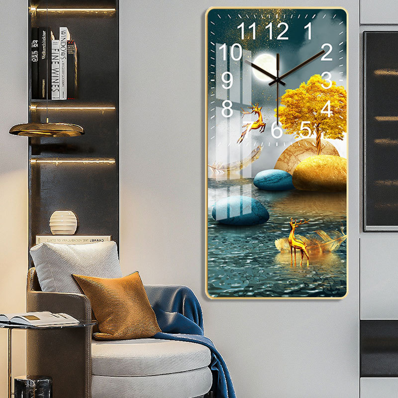 Zidni sat, moderni pravokutni dizajn, LCD + analogni prikaz, Vječni kalendar, Termometar (kvarcni mehanizam, napajanje baterijama)