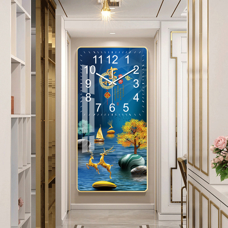 Zidni sat, moderni pravokutni dizajn, LCD + analogni prikaz, Vječni kalendar, Termometar (kvarcni mehanizam, napajanje baterijama)