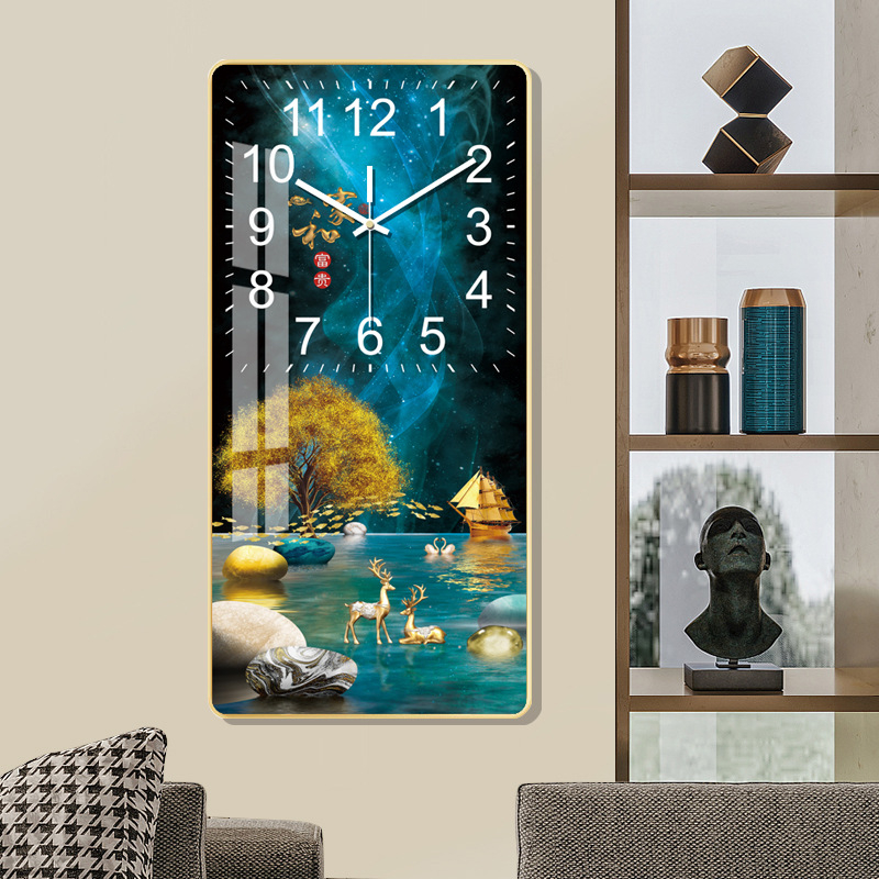 Zidni sat, moderni pravokutni dizajn, LCD + analogni prikaz, Vječni kalendar, Termometar (kvarcni mehanizam, napajanje baterijama)