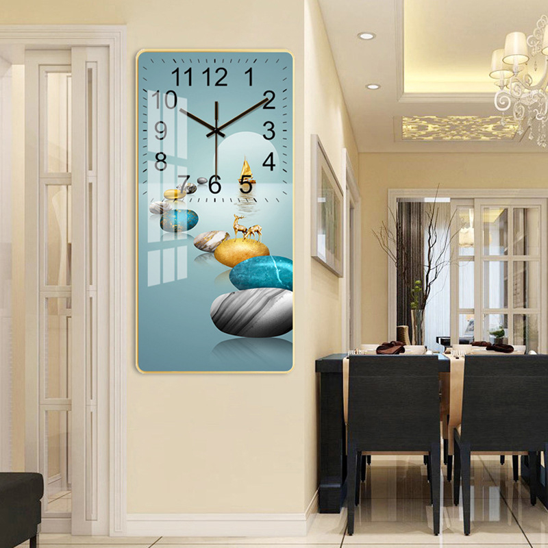 Zidni sat, moderni pravokutni dizajn, LCD + analogni prikaz, Vječni kalendar, Termometar (kvarcni mehanizam, napajanje baterijama)