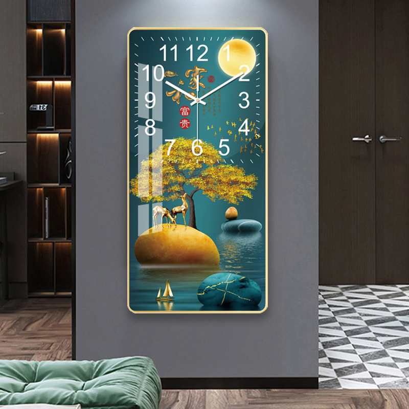 Zidni sat, moderni pravokutni dizajn, LCD + analogni prikaz, Vječni kalendar, Termometar (kvarcni mehanizam, napajanje baterijama)