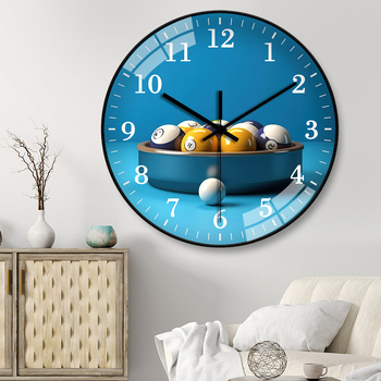 Zidni sat za dvoranu za bilijar | Moderan stil, baterijsko napajanje, kvarcni pogon, plastično kućište