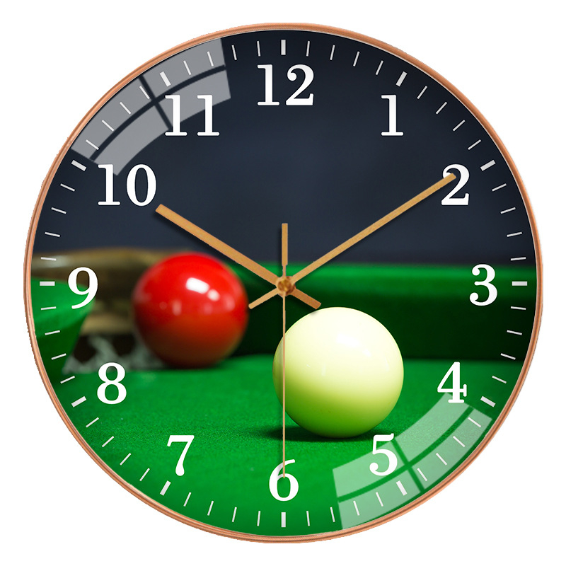 Zidni sat za dvoranu za bilijar | Moderan stil, baterijsko napajanje, kvarcni pogon, plastično kućište