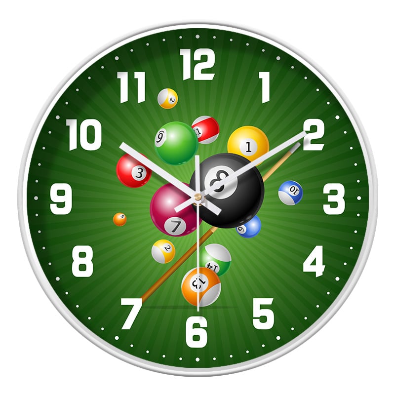 Ρολόι τοίχου - αθόρυβη κίνηση quartz, στρογγυλό πλαστικό περίβλημα, γυάλινο κάλυμμα, διακοσμητικό