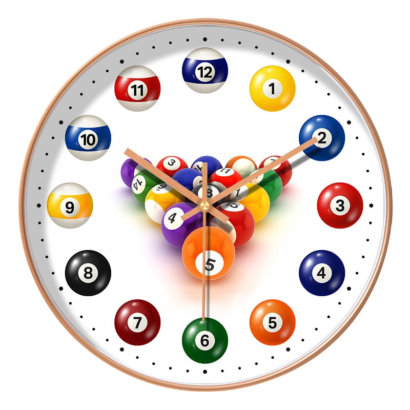 Ρολόι τοίχου - αθόρυβη κίνηση quartz, στρογγυλό πλαστικό περίβλημα, γυάλινο κάλυμμα, διακοσμητικό