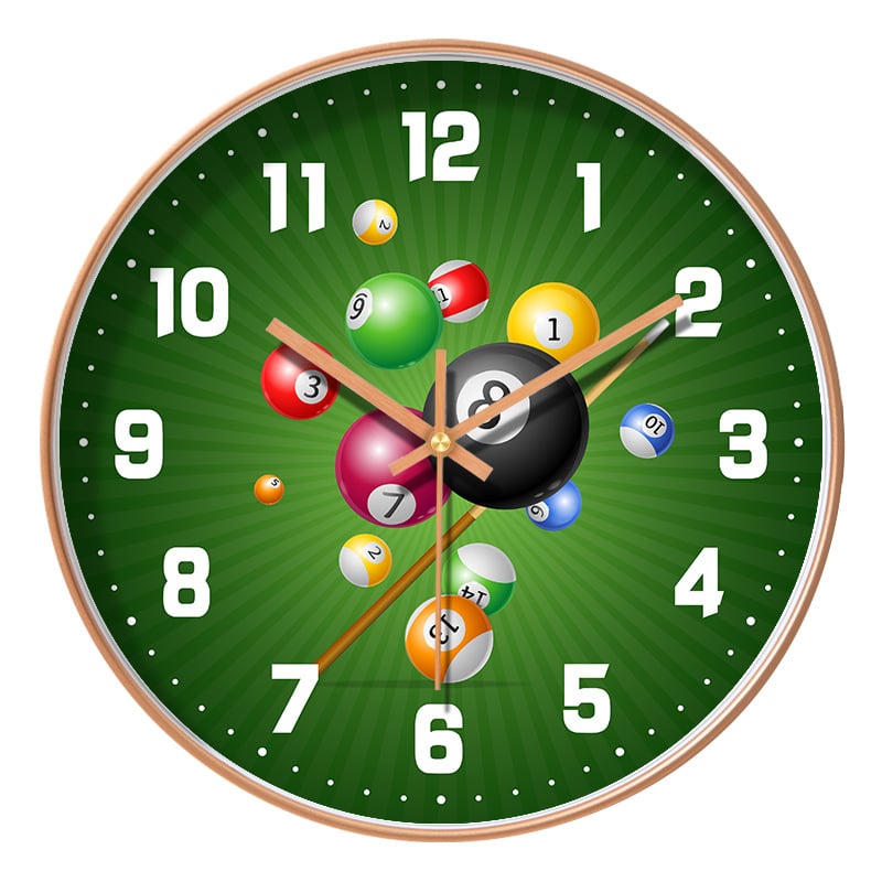 Ρολόι τοίχου - αθόρυβη κίνηση quartz, στρογγυλό πλαστικό περίβλημα, γυάλινο κάλυμμα, διακοσμητικό