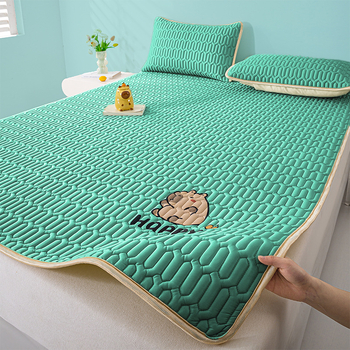 Latekso Ice Silk čiužinio kilimėlis, latekso kiekis 90%+, skalbiamas, spausdintas audinys