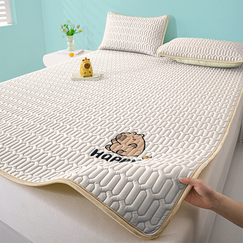 Latekso Ice Silk čiužinio kilimėlis, latekso kiekis 90%+, skalbiamas, spausdintas audinys