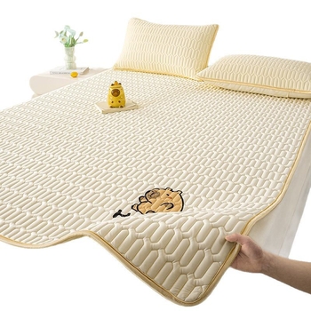 Latekso Ice Silk čiužinio kilimėlis, latekso kiekis 90%+, skalbiamas, spausdintas audinys